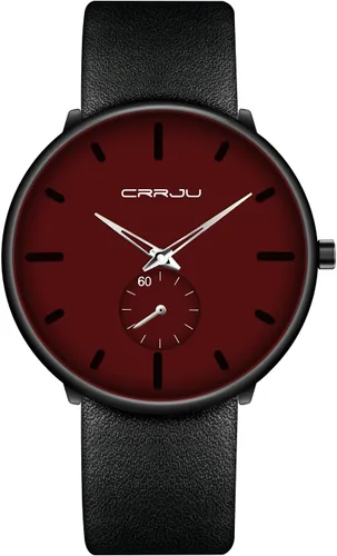 Vista 20 de Mens Watches Ultra-Thin Minimalist Waterproof-Fashion Wrist Watch for Men Unisex Dress with Leather Band