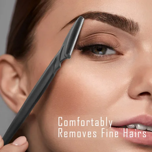 Vista 4 de Boao 24 cuchillas de dermaplaning para la cara, maquinilla de afeitar de cejas, maquinilla de afeitar facial para mujeres, maquinilla de afeitar