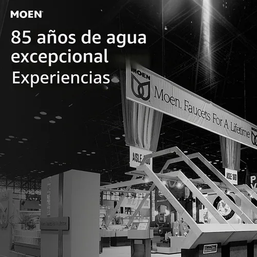 Vista 5 de Moen Eva T943, llave para bañera romano de arco alto y dos manijas, T943BN