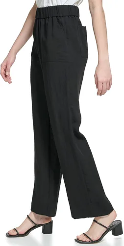 Vista 3 de Calvin Klein Pantalón tejido de pierna ancha en talla grande para mujer