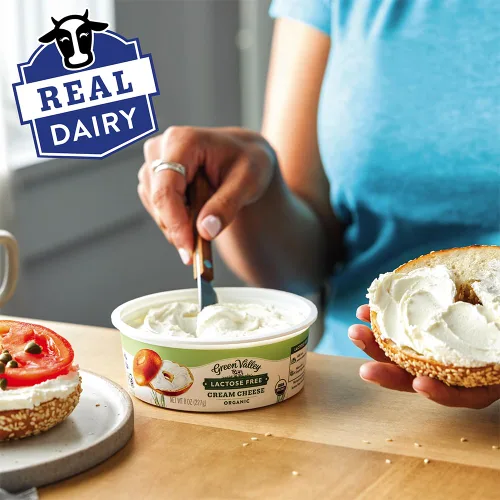 Vista 5 de Green Valley Queso Crema Orgánico Sin Lactosa, envase de 8 onzas