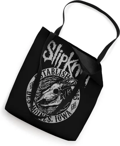 Vista 2 de Bolsa oficial Slipknot de cabra con llamas de cabra color negro Blanco 16 pulgadas