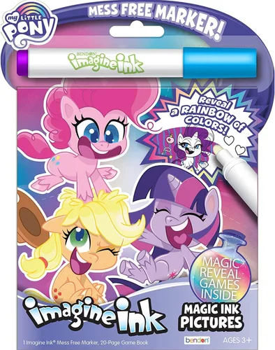 Vista 3 de My Little Pony Imagine - Juego de 3 libros para colorear de tinta sin desorden MLP para niños, recuerdos y actividades de fiesta de My Little Pony