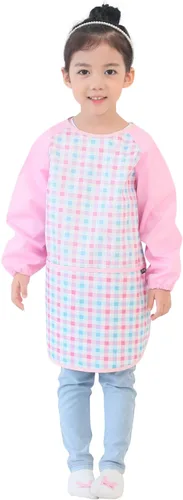 Vista 48 de Plie Kids Waterproof Art Smock – Long Sleeve Apron for Painting, Baking, Sensory Play (Ages 1–10)