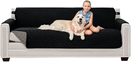 Vista 80 de Sofa Shield - Funda para sofá Loveseat con correa patentada, protector de cojín, funda reversible diseñada en EE. UU. resistente a manchas