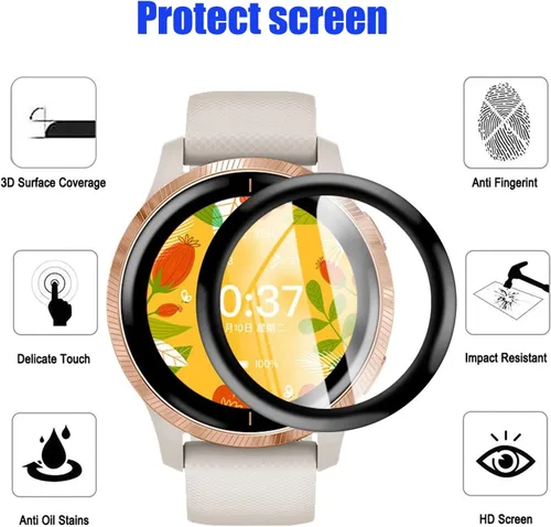 Vista 2 de Paquete de 4 protectores de pantalla diseñados para Google Pixel Watch, película de TPU, protección de relojes inteligentes sin burbujas para Google