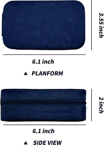 Vista 5 de SANQIANWAN Joyero de lujo para mujer, organizador portátil de viaje para anillos, aretes, collar, regalo para bodas, damas de honor, mujeres