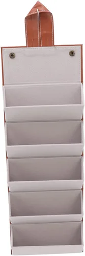 Vista 9 de TOPINCN Funda organizadora de lentes de sol múltiple para viajes, de cuero, para colgar en la pared