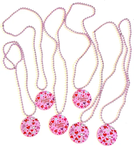 Vista 5 de 12 piezas de cuentas en forma de corazón para el día de San Valentín, collares de boda amor dulce collar de despedida de soltera collares recuerdos