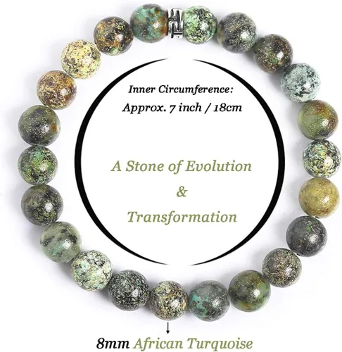 Vista 2 de BONNY BOXX Pulsera de piedras preciosas curativas naturales, pulsera de piedra semipreciosa de 0.315 in para hombres y mujeres, joyería de cristal