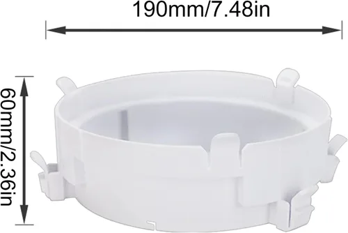 Vista 2 de Interfaz de manguera de escape de aire acondicionado, manguera de escape, conector de manguera de escape, conector de interfaz ABS 7.5 in