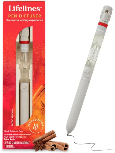 Vista 19 de Set de Difusor de Bolígrafo Lifelines, Escape Natural 3-Pack – Bolígrafos Esféricos Negros de 1mm con Mezclas de Aceites Esenciales Aromatizados
