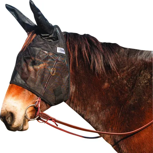 Vista 4 de Cashel Quiet Ride Mule - Máscara para mosca, nariz larga y orejas, negro, caballo mula