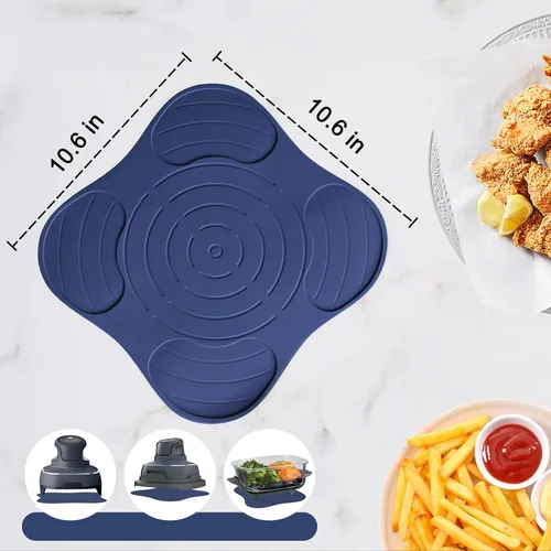 Vista 2 de Salvamanteles para freidora de aire de silicona para Ninja Crispi, almohadillas calientes para accesorios de freidora de aire Ninja Crispi