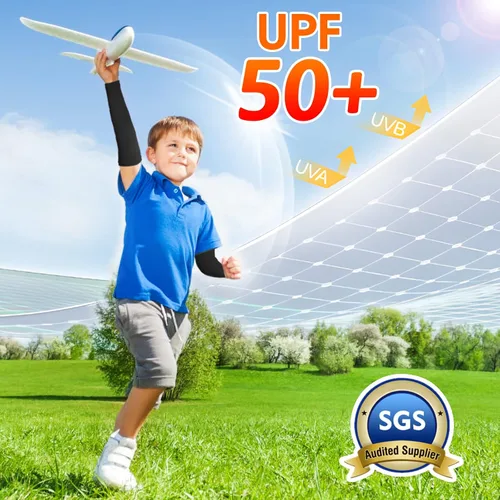 Vista 7 de JOEYOUNG Mangas de brazo para niños (4-9 años), mangas solares para fútbol, baloncesto, disfraz para fiesta, protección UV, manga refrescante