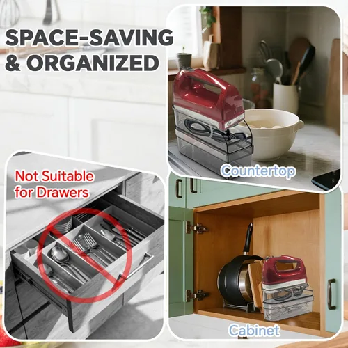 Vista 7 de KitchenAid - Caja de almacenamiento para batidora de mano para batidoras de mano KitchenAid serie KHM5/KHM6/KHM7/KHM9 Ultra Power Speed, caja