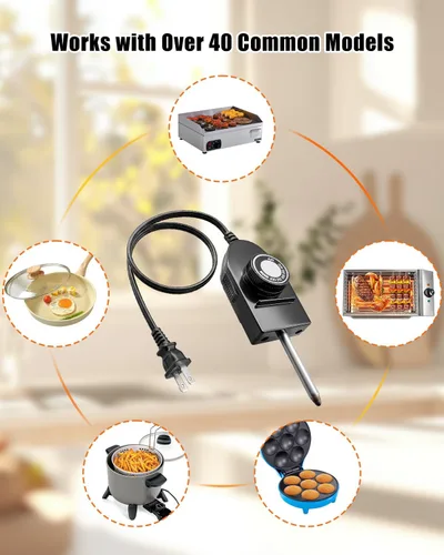 Vista 3 de Sonda de control de calor 06900 apta para utensilios de cocina eléctricos Presto Reemplazo del cable del termostato, compatible con sartenes