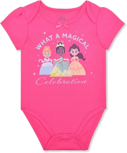 Vista 3 de Disney Paquete de 3 mamelucos para niñas recién nacidos y bebés