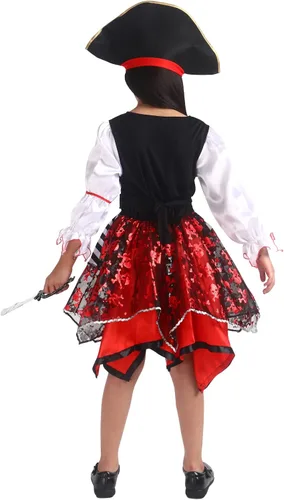Vista 7 de Costumerry Disfraz de pirata para niñas de Halloween
