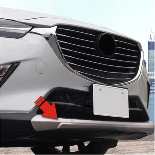 Vista 4 de Protector de parachoques delantero y trasero de acero inoxidable compatible con Mazda CX-3 CX3 2015 2016 2017 2018 (color : parachoques delantero)