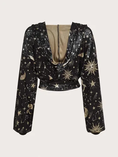 Vista 2 de Verdusa Sudadera con capucha y manga larga con cremallera para mujer