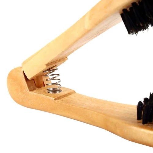 Vista 5 de Cimenn Profesional Peine de Peluquería Cepillos Dobles Herramienta de Plancha de Pelo Antiestática de Madera