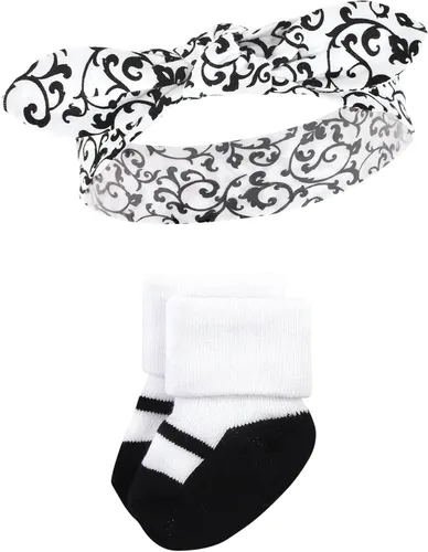 Vista 3 de Hudson Baby baby-girls Headband and Socks Set