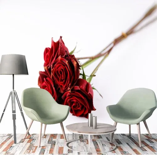 Vista 23 de Murales de pared 3D de bosque de invierno, ramas de árbol, papel tapiz autoadhesivo extraíble para sala de estar, dormitorio, decoración de pared