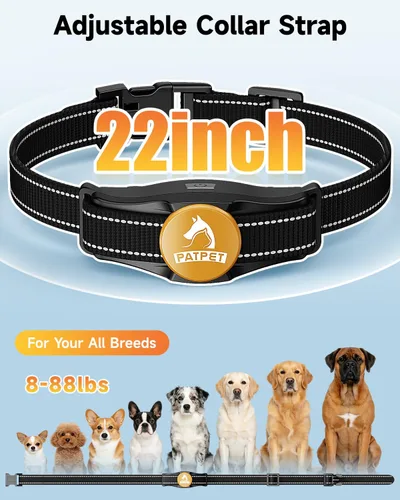 Vista 5 de PATPET Collar de choque para perro, collar recargable de entrenamiento para perros con control remoto para perros medianos y grandes, 3 modos
