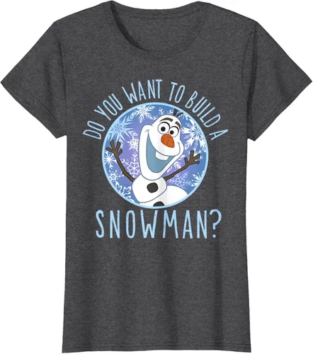 Vista 4 de Disney Camiseta Frozen Olaf con texto en inglés "Do You Want to Build A Snowman Negro