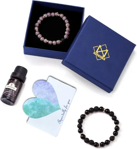 Vista 16 de 7 Chakra Bracelet Real Crystal Stone Beads Essential Oil Set Yoga Meditation Protection Lava Rock Jewelry Gifts for Women Men