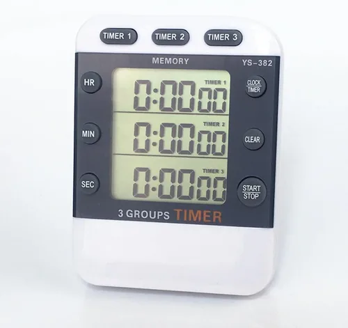 Vista 4 de Pantalla de línea, cronómetro digital, temporizador de cuenta regresiva con función de memoria, ligero, portátil, para deportes y cocina