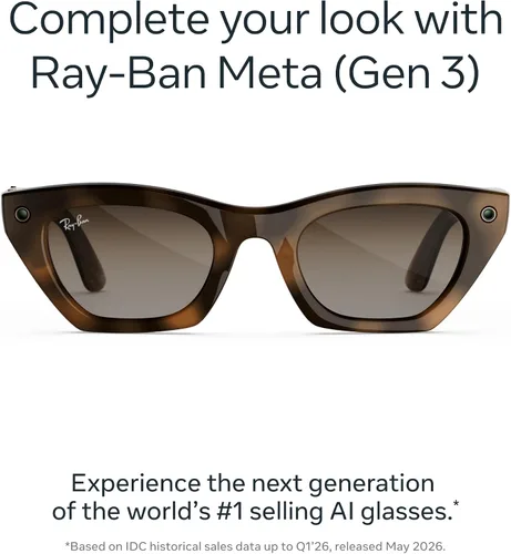 Vista 2 de Meta Ray-Ban (Gen 3), Zena AI Glasses Habana / Marrón degradado