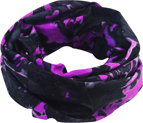 Vista 4 de Obacle Máscara Facial Sin Costuras Rave Bandana Hombres Mujeres para Protección contra Polvo Sol Viento Negro Puro Púrpura