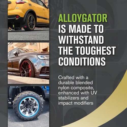 Vista 5 de AlloyGator Protector de Llanta Dorado para Ruedas de Automóvil (Se Adapta a Ruedas de 12-24" de Diámetro) - Paquete de 4 Protectores de Rueda