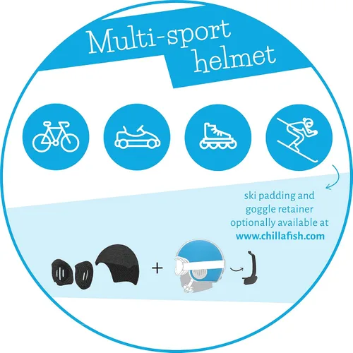 Vista 6 de Chillafish Bobbi ABS - Casco multideportivo para niños, bicicleta, esquí, monopatín, scooter