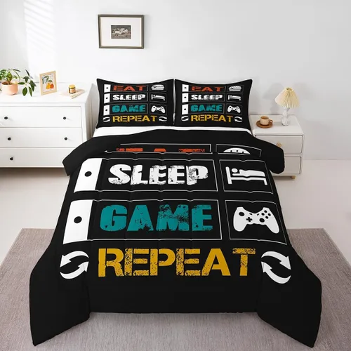 Vista 44 de Feelyou - Juego de funda de edredón para niños, castillo rosa, tamaño individual, lindo juego de edredón con moño, juego de cama para niños y niñas