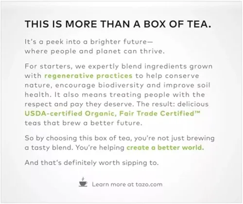 Vista 7 de TAZO Bolsas de té, té verde, té zen orgánico regenerativo, 36