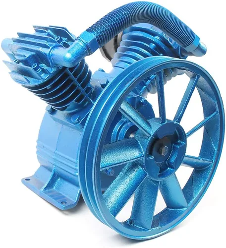 Vista 6 de 5HP 2 pistón V estilo doble cilindro compresor de aire bomba motor cabeza doble etapa herramienta de aire portátil de bajo ruido
