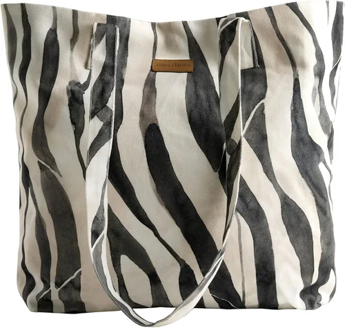 Vista 65 de Maison d' Hermine - Bolsa de lona de algodón reutilizable para mujeres, con asa para el hombro, bolsas a granel para compras y viajes