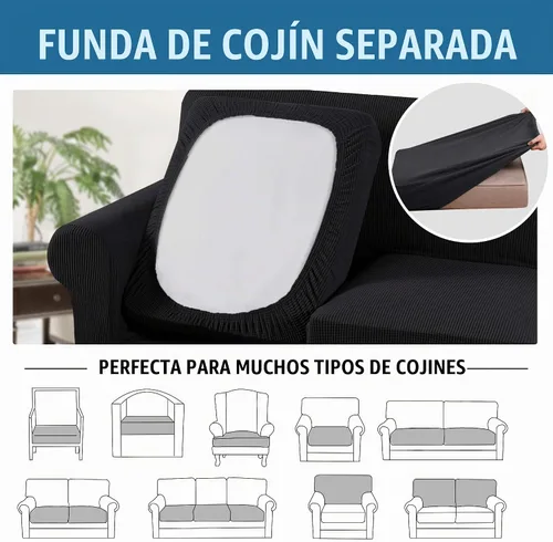 Vista 5 de H.VERSAILTEX Fundas de Sofá Elásticas para Cojines Fundas de Sofá para Muebles de Sala Fundas Protectoras