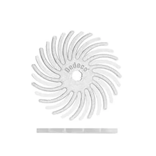 Vista 11 de Dedeco Sunburst - Discos de cerdas radiales (12 unidades, 3/4 pulgadas, curvados, grano azul 400 (fino), óxido de aluminio para pulido y acabado