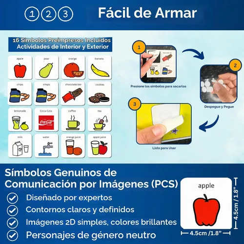 Vista 5 de Tablero de elección de aperitivos, comunicación no verbal A4 para niños