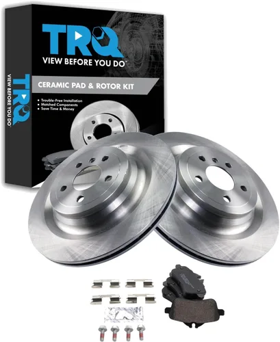 Vista 77 de TRQ Juego de pastillas de freno y rotor de cerámica trasera compatible con Honda Accord V6 1998-02 3.0L con frenos de disco traseros 02-06 Acura RSX