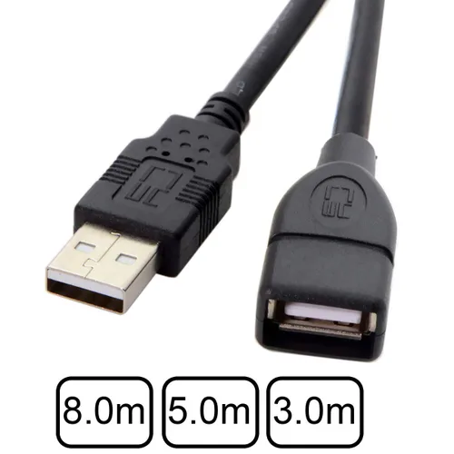 Vista 4 de Cablecc 26.2 ft 16.4 ft 9.8 ft USB Estándar-B Tipo a USB 2.0 Cable de datos macho para disco duro y escáner e impresora (26.2 ft)