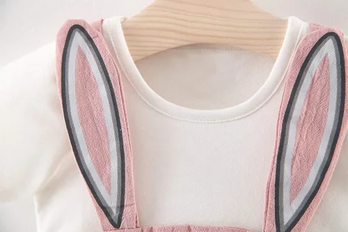 Vista 2 de Vestido de princesa de manga larga estilo conejo para niñas