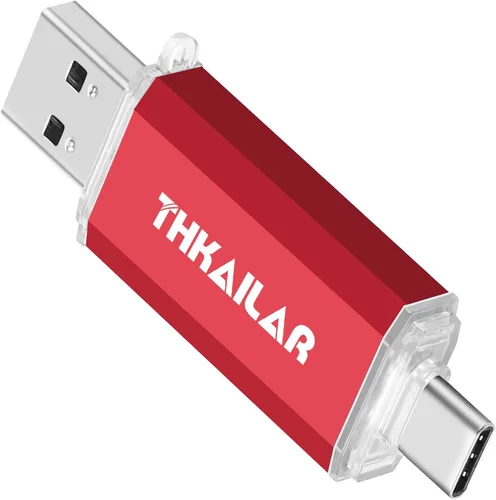 Vista 9 de Thkailar Unidad USB C de 128 GB, unidad USB 3.0 rápida de 120 MB/s para iPhone 15, MacBook, Android y PC, unidad flash tipo C de doble conector
