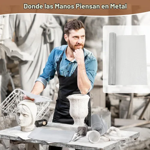 Vista 7 de CELSOL Rollo de malla de alambre para esculpir Pro de 16 x 100 pulgadas (rejilla ultra densa de 0.08 x 0.11), malla de aluminio resistente