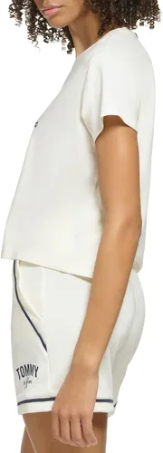 Vista 4 de Tommy Hilfiger Camiseta de manga corta estampada en el pecho para mujer