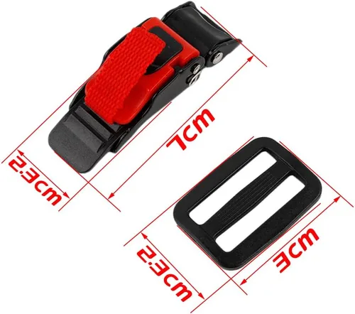 Vista 7 de Kit de hebilla de liberación rápida para casco de motocicleta, hebilla de plástico para tirar, adaptador de correa de barbilla, se instala sin